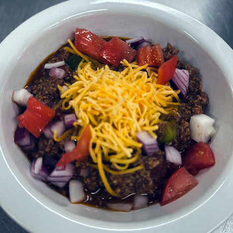 A bowl of chef-prepared chili, made using fresh ingredients, at Vitalia Montrose.